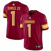 Men & Women & Youth Washington Commanders #1 Deebo Samuel Sr Burgundy 2025 Vapor Limited Stitched Jersey,baseball caps,new era cap wholesale,wholesale hats